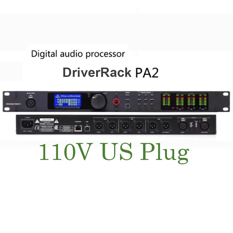 PA2/VENU360 2 Input 6 Output Stage Audio Processor Original Software Audio DriverRack PA2 Professional Speaker Audio Equipment