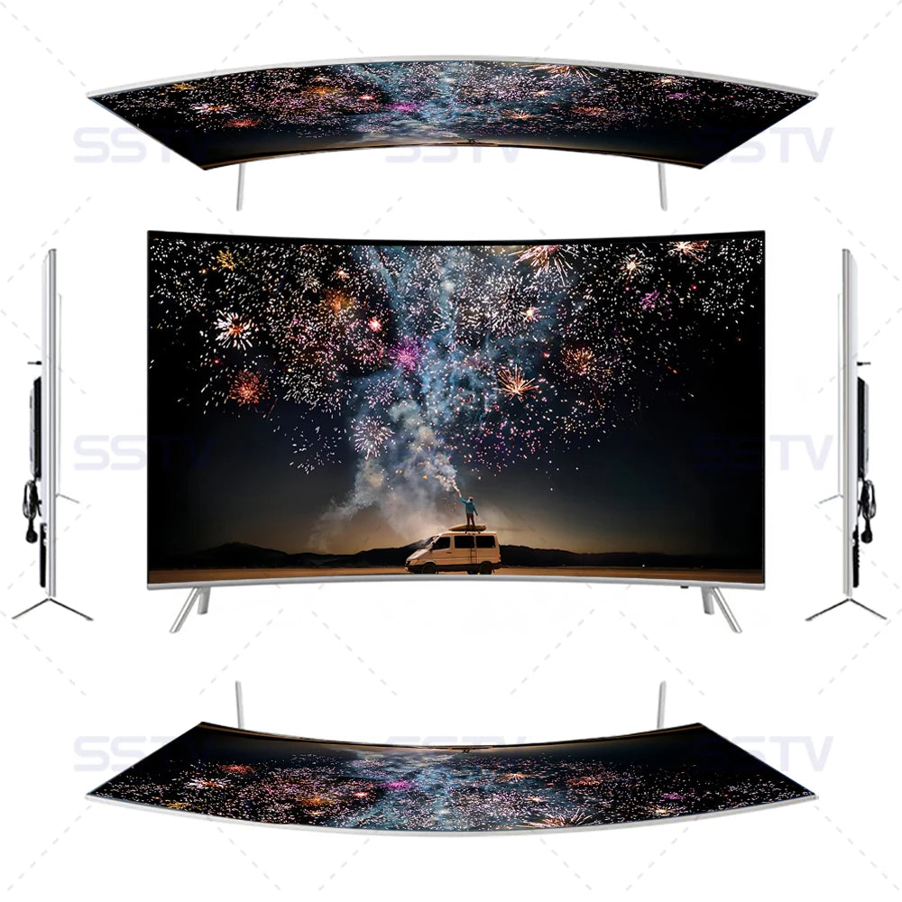Big Screen 65" Curved TV 4K UHD Full Display Smart Television Sets 65 75 85 Inch TVs