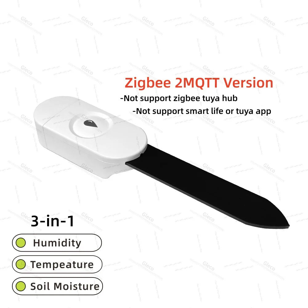 3-in-1/4-in-1 Zigbee Soil Moisture Sensor Humidity Meter Temperature Tester Light Detector Work With Tuya Smart Life 2MQTT HA