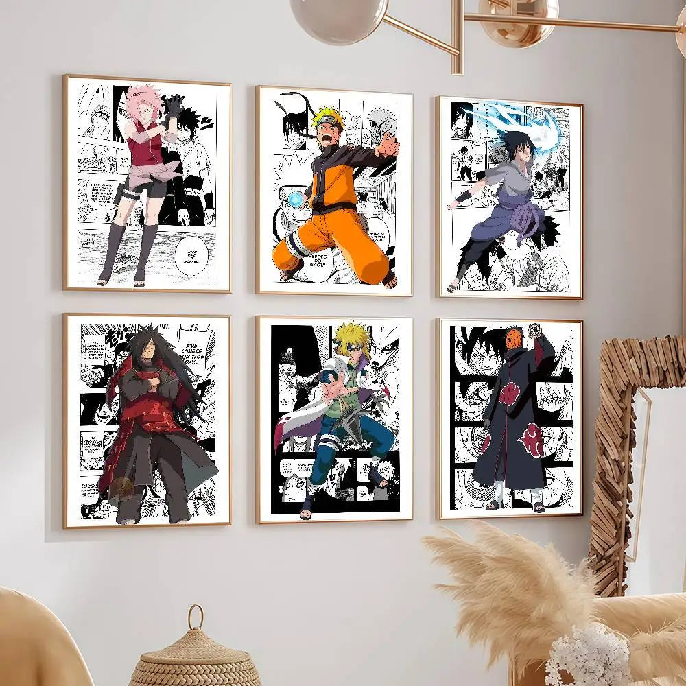 N-NARUTO cool Anime Posters Dormitory Decorations Bedroom And Living Room Wall Murals Souvenirs