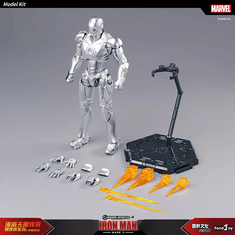 Fondjoy Action Figures Marvel IronMan MK3 Assemble Toys Model 1/12 Scale ABS Material Table Ornaments Boy Birthday Gifts Toys