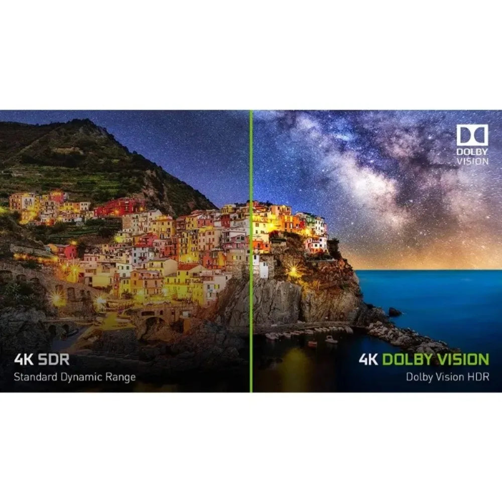 4K HDR Android TV Pro Streaming Media Player with Dolby Vision Atmos AI Upscaling GeForce NOW Google Assistant Alexa