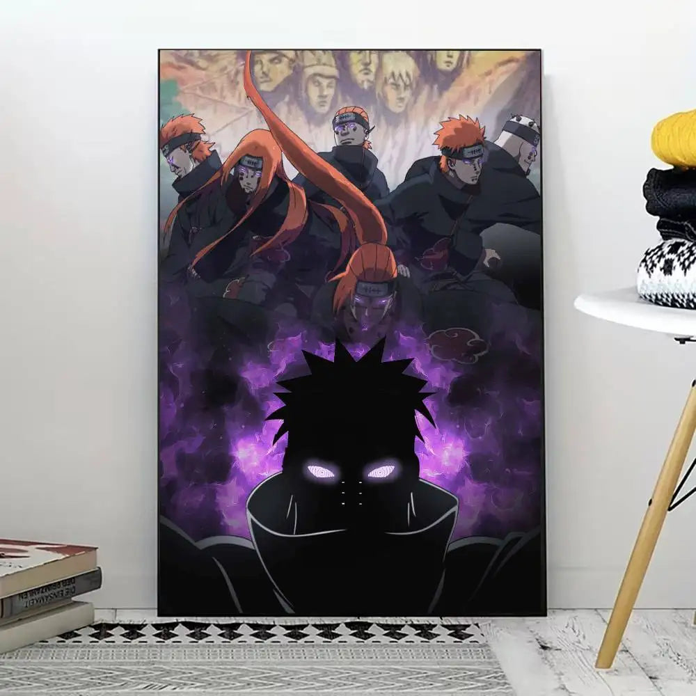 N-Naruto Akatsuki Pain Poster for Modern Decor in Home Offices, Bedrooms, Living Rooms, Kitchens, Bathrooms.