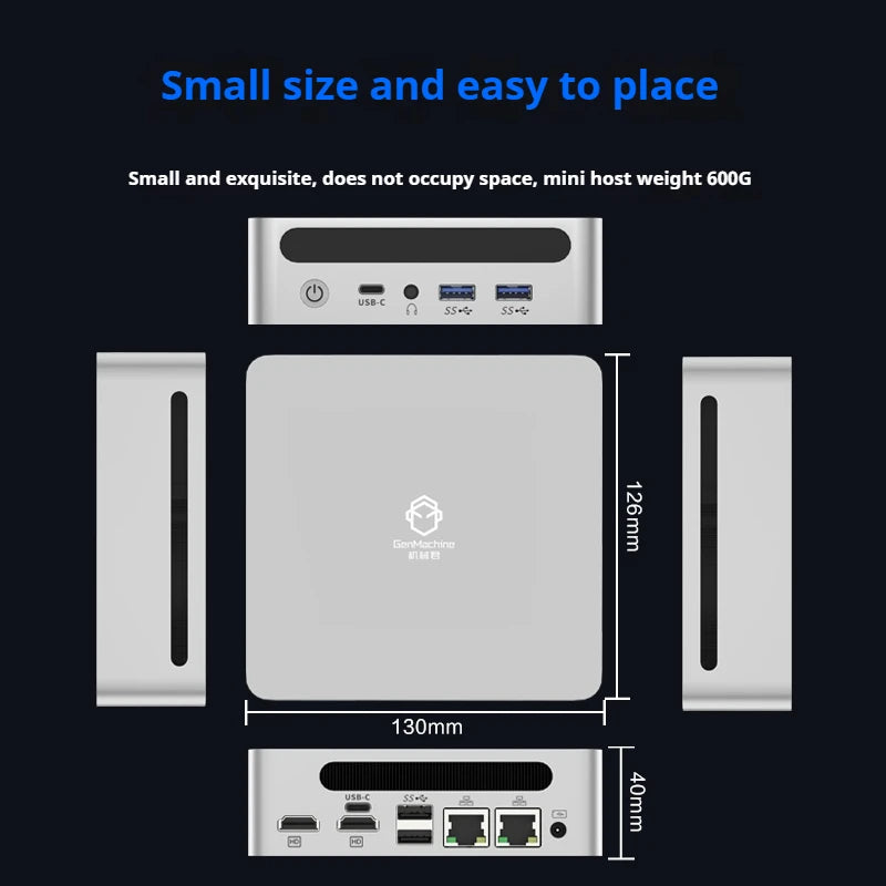 Genmachin AMD Ryzen7 7840HS Ryzen9 7940HS MINI PC Win11 DDR5 32GB 6400Mhz RAM M.2 2280 SSD WIFI6 BT5.2 Desktop pc game Computer