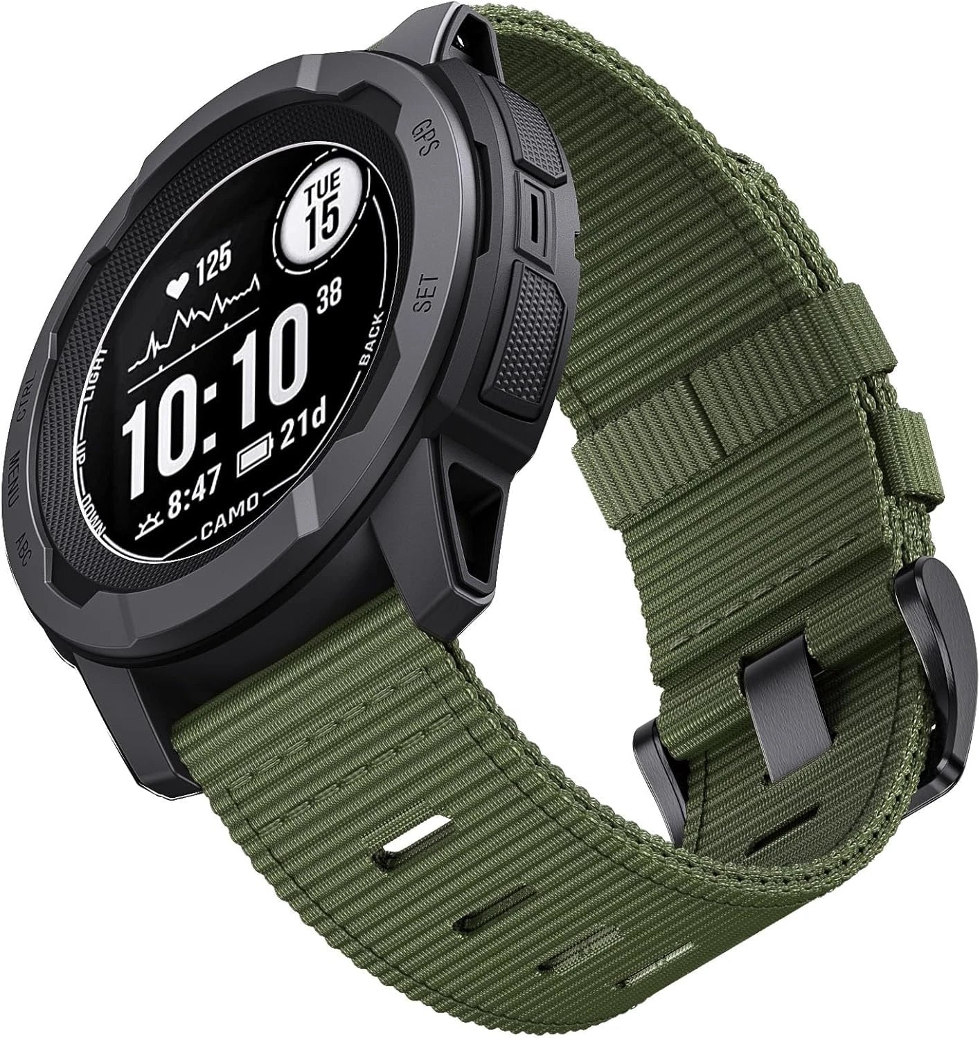 Nylon Rugged for Instinct Solar/Esports Tactical Band for Garmin Instinct 2/2X/3 Watch Band 45/50mm Breathable Wristband