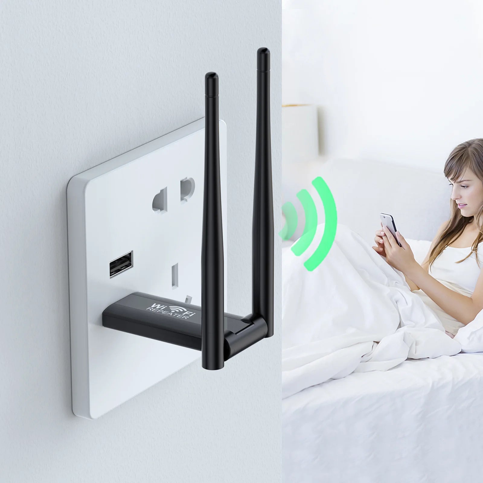 Wireless USB WiFi Repeater Extender WiFi Signal Amplifier Booster Long Range Wi-Fi Router
