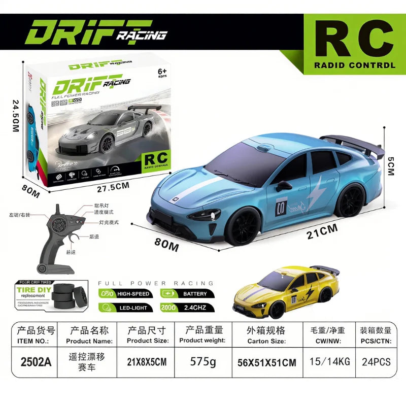 2026 New, Limited Edition Rc Drift GT3 RS 911 mi SU7 1:24 Drift Racing Car, Kids Gift with High Speed Remote Control