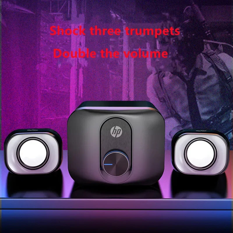 High Quality Desktop Computer Game Speakers Stereo Subwoofer Audio HP Home Laptop 2.1 Wired Multifunctional Computer Loudspeaker