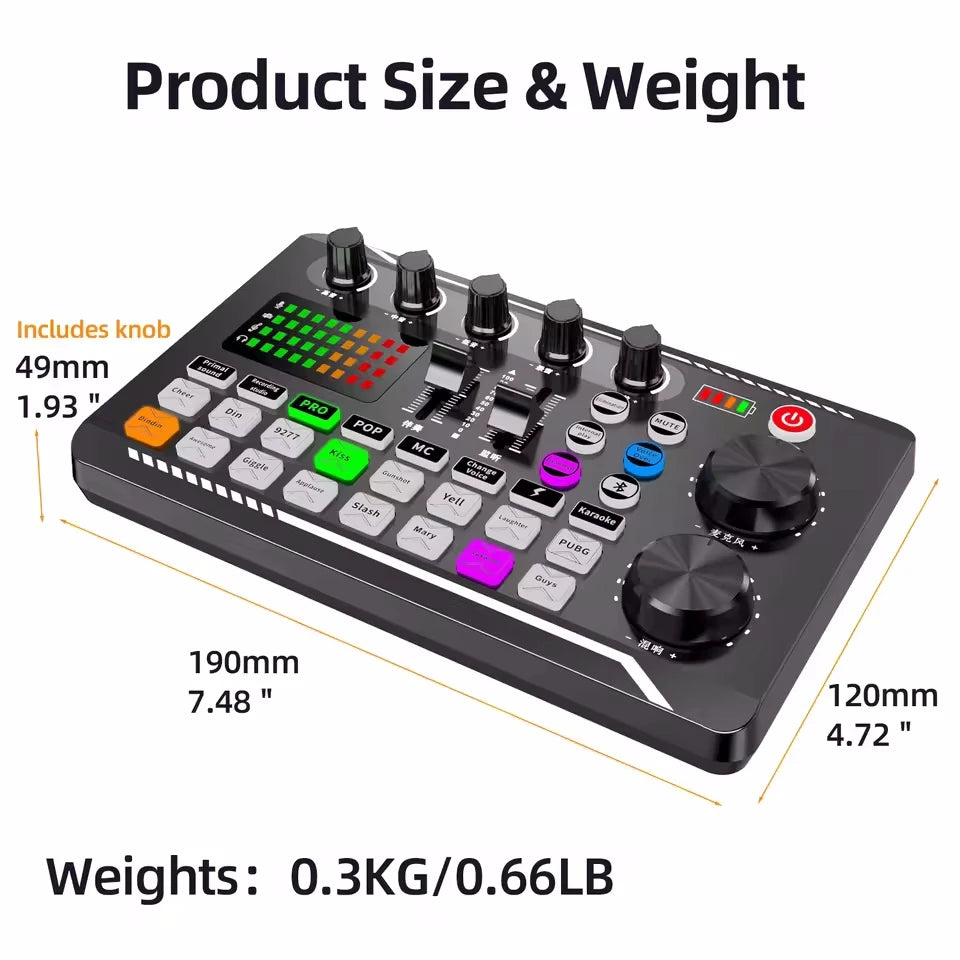 Professional Mic Microphone Wireless Sound Mixer
