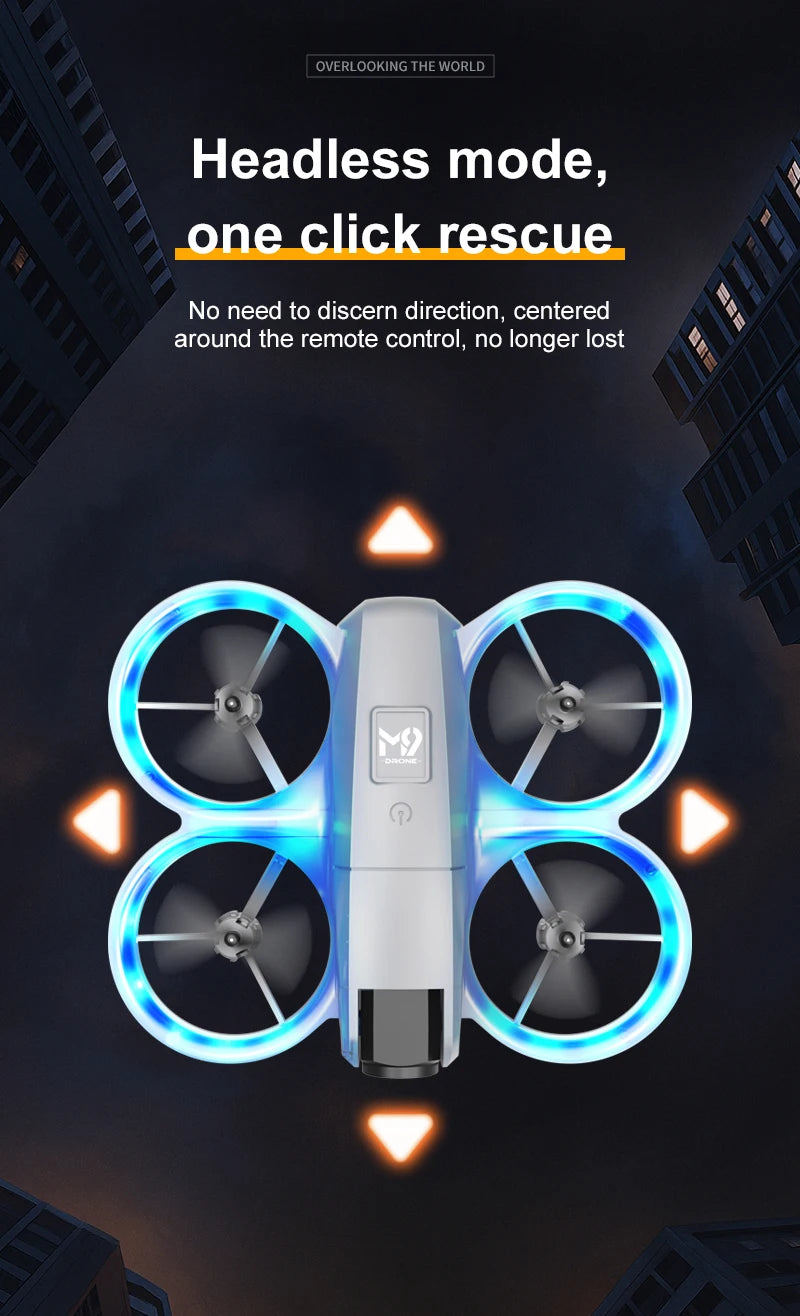 Remote-controlled drone, high-definition dual camera, intelligent positioning, 2.4-inch display screen, multiple operations