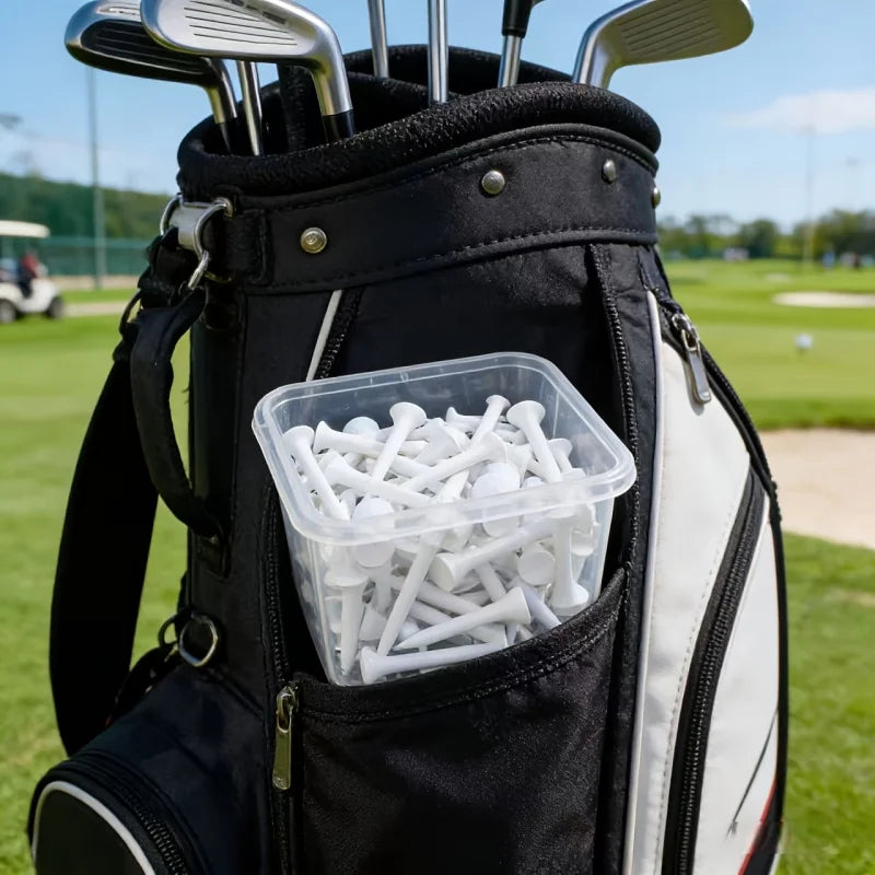 275 Inch White Wooden Golf Tees 20 Pack Premium Natural Wood Tees for Driving Range Course Practice Durable Eco Friendly Access
