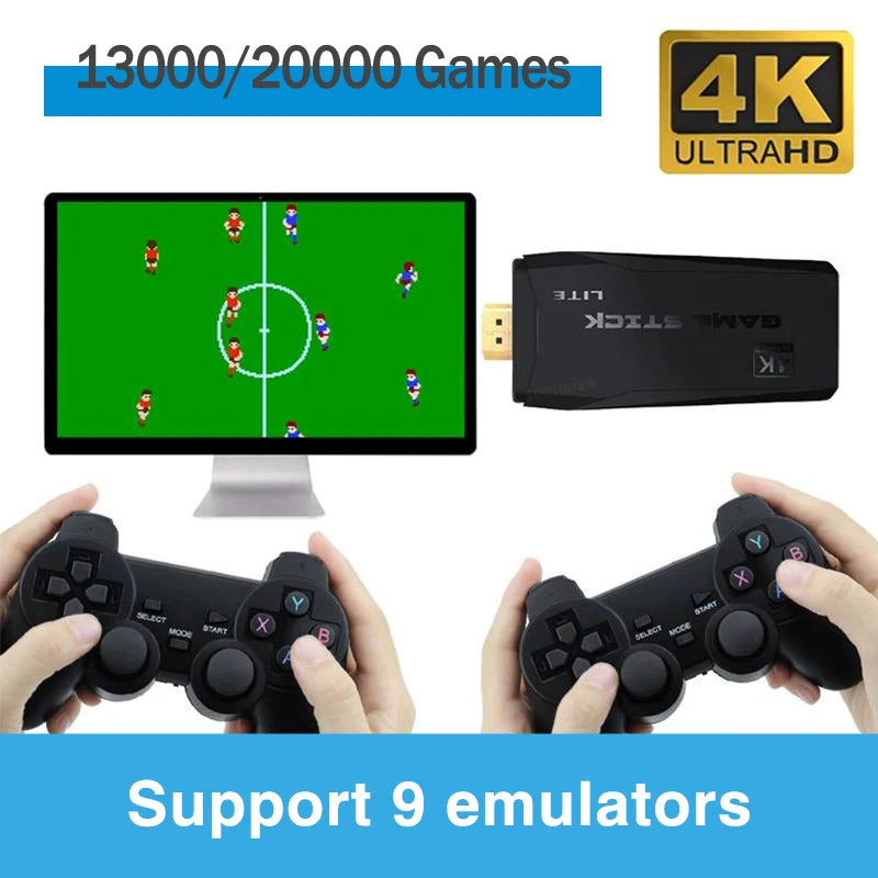 Video Game Console Built-in 20000 Games Wireless Controller TV Game Stick 4K