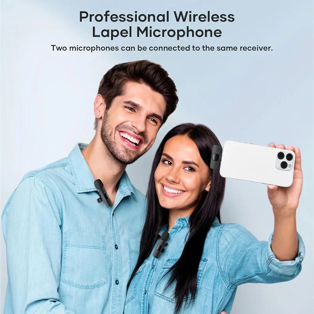 NEW Wireless Lavalier Microphone for Live Streaming/YouTube/TikTok/Facebook Live Noise Reduction Mic For iPhone/Android