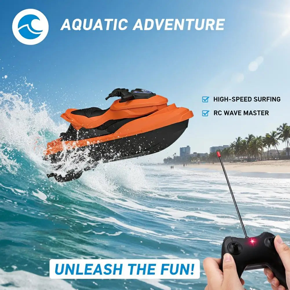 1PCS RC Speed Boat Toy Waterproof Remote Control Boat Electric Racing Yacht Pool Lake Water Toy for Kids Adults Outdoor Gift