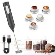 Whip up frothy drinks with ease using this mini milk frother, equipped with USB rechargeability, 3 speeds, and a convenient electric handle for blending coffee, eggs, and more!