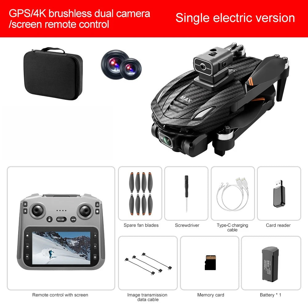 Lenovo V168 MAX Foldable RC Drone 5G GPS Positioning 8K Ultra HD Camera Brushless Motor Obstacle Avoidance Aerial Quadcopter