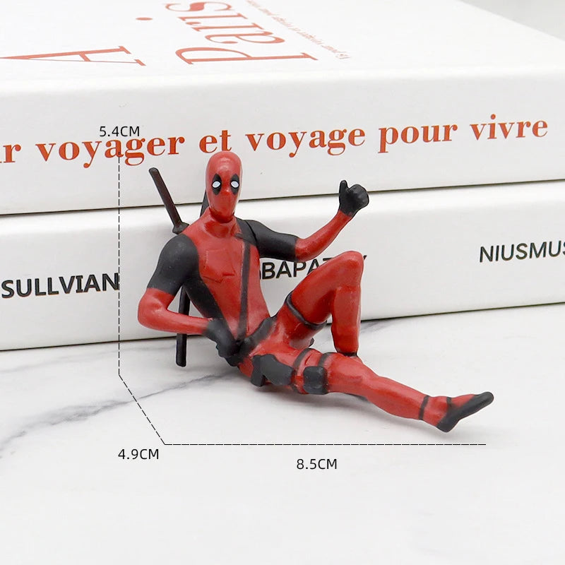 Anime Deadpool Action Figure Car Interior Decoration Toy Pendant Car Accessories Model Mini Doll Figurine Kids Toys Gift