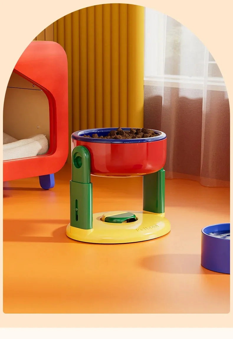 Make mealtime fun and healthy with these foldable slow-feed double pet bowls featuring 3 adjustable heights—perfect for every furry friend!