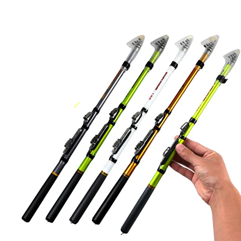 Mini Portable Rock Fishing Rod Short Section Cross-Border Exclusive Multi-Specification High Toughness 1.5-2.4m for Angling