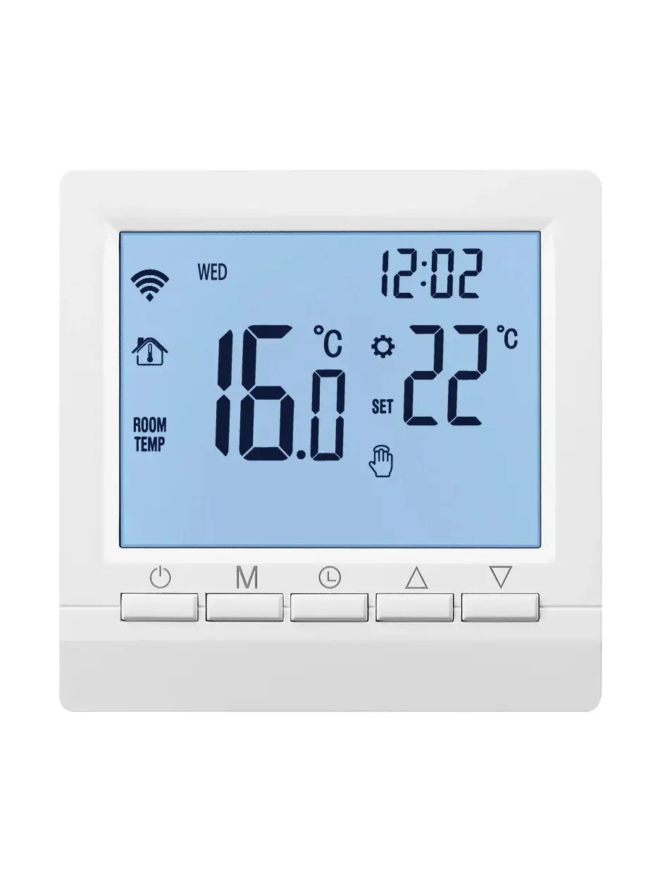 Take control of your home’s warmth with this digital thermostat—battery-powered and programmable for precise heating temperature management with your gas boiler!