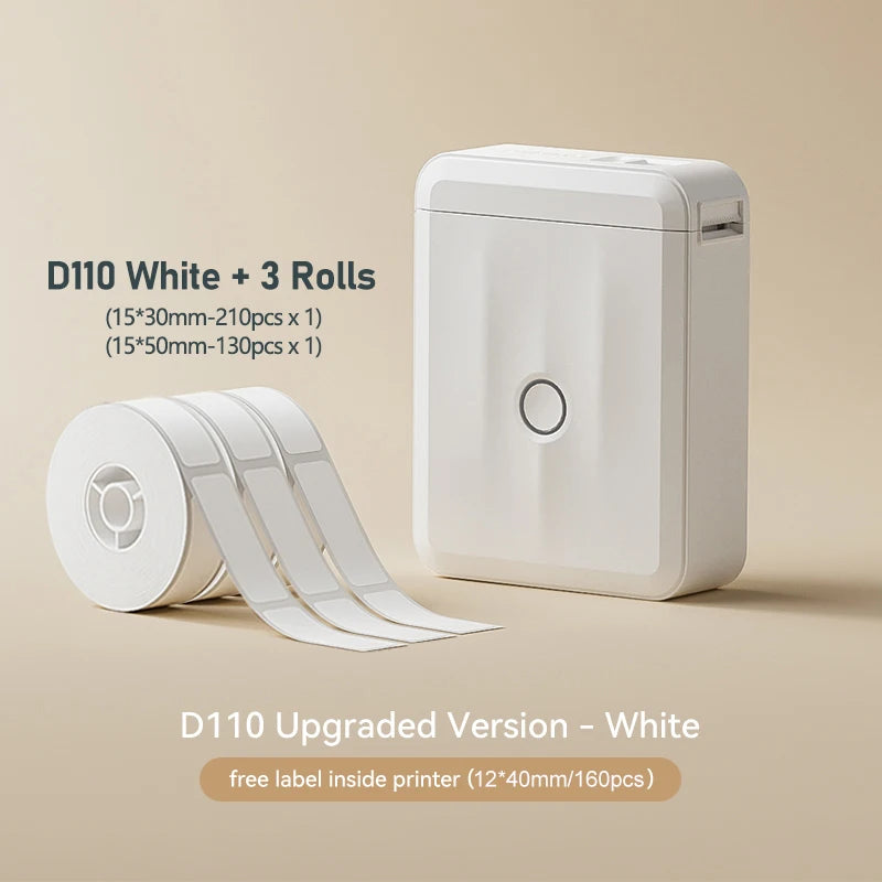 Niimbot D110M Label Thermal Self-Adhesived Printer Wireless Bluetooth Mini Portable Printer D110 Updated Version Sticker Maker