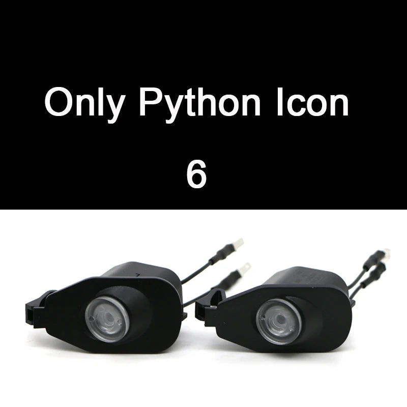 For Ford Mustang 2013-2022 Side Rearview Mirror Welcome Icon Lights HD LED Projector Ghost Shadow Lamp Modification Never Fade