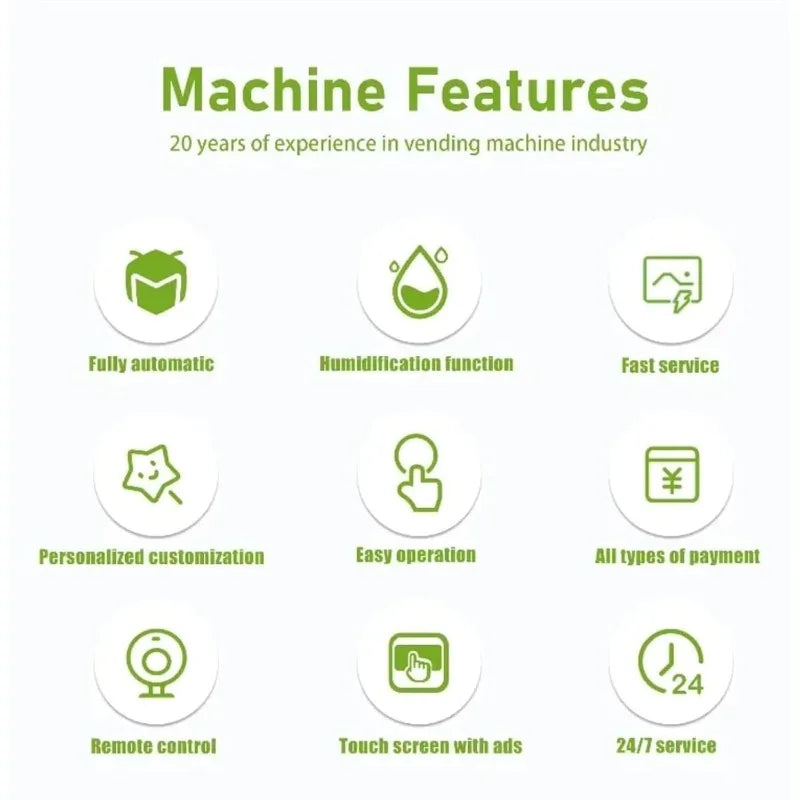 Automatic Flower Vending Machine 24H Smart Refrigerated Bouquet Dispenser Fresh Rose Tulip Cashless Payment Floral Retail Kiosk