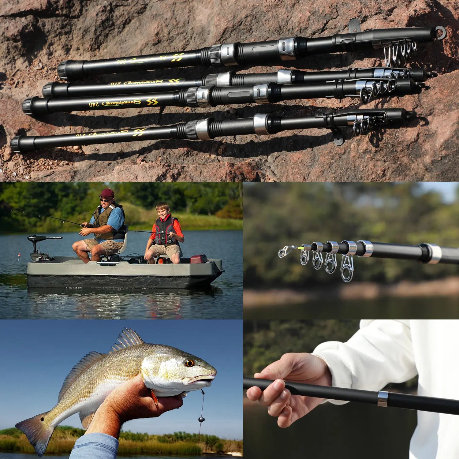 Sougayilang Carbon Fishing Rod 2.1-3.0m Telescopic Fishing Rod Baitcasting Rod Portable Leisure  Fishing Rod Saltwater Fishing