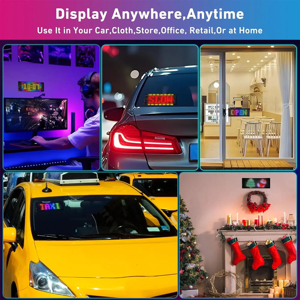 16*32 LED Devil Eye Lights for Motorcycle Windshield,Programmable Matrix Pixel Panel with App/Remote Control for Motorcycle