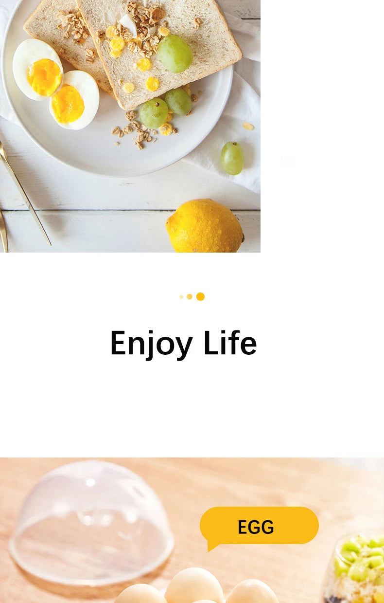 Electric Eggs Cooker Rapid Mini Egg Boiling Machine for Poached Scrambled Omelets Auto Shut Off Kitchen Appliance