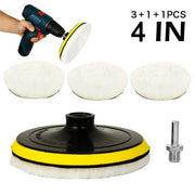5Pcs 4 Inch Flocking Sanding Disc Hook And Loop Backing Buffing Pads Polishing Wheel For Electric Drill Polisher