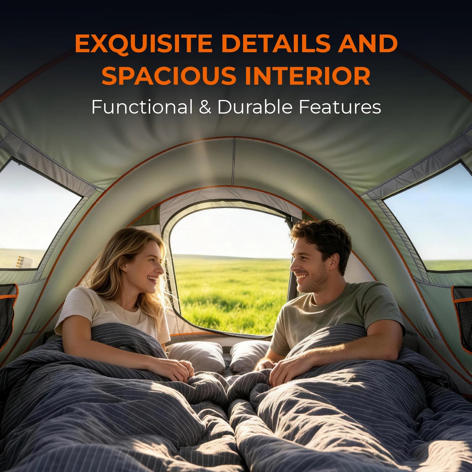 4 Person Pop Up Camping Tent Instant Setup Waterproof Family Tent with Front Awning Automatic Throw Pop Up Tent 280x200x120cm Green Outdoor Tent for Hiking Beach Backpacking 3-4 People