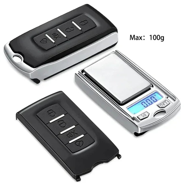 Car Key Shape Mini Digital Pocket Scale 0.01g Precision 100g/200g Portable Electronic Gram Scale LCD