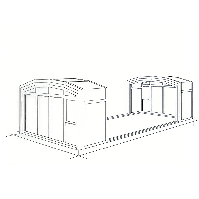 Any Size Custom Aluminum Telescopic Swimming Pool Cover Transparent Retractable Weatherproof Outdoor Backyard Garden Patio Shelt