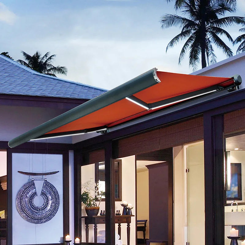 Retractable Awning Electric Awning Motorized Awning Full Cassette Awning Retractable Canopy Outdoor Awning Patio Awning