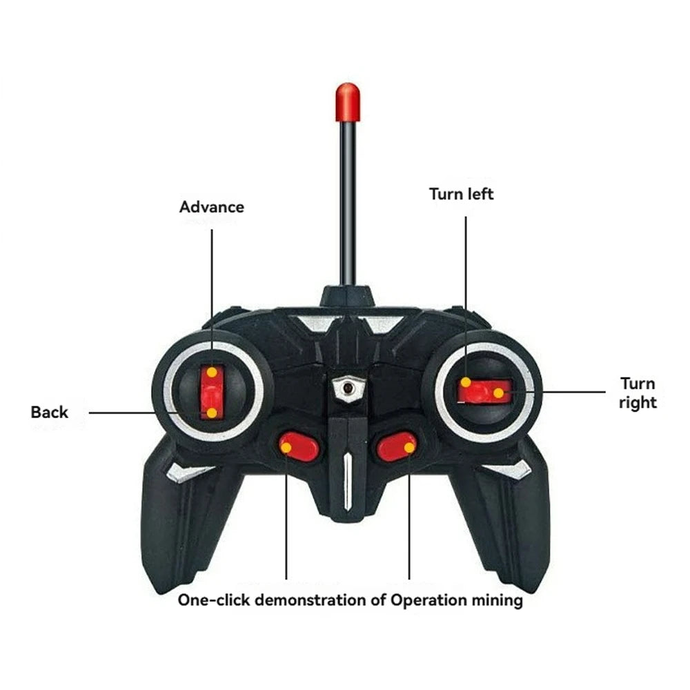 Children's Alloy Remote Control Excavator Toy Remote Control Excavator 6-Channel Electric Engineering Vehicle Toy Christmas Gift