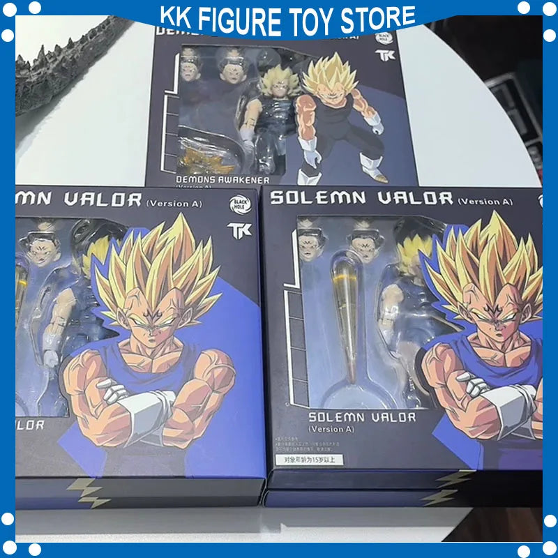  ﻿In stock Black Hole Toys & TK Super Saiyan SSJ Majin Vegeta Battle Damage Full Power anime Action Figure model toy gifts