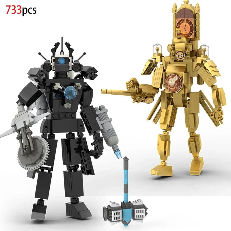 Moc Skibidi Toilet Action Figures Model Building Blocks Camerman Titan Speakerman Surveillance Man TVMan Boys Toys For Kids Gift