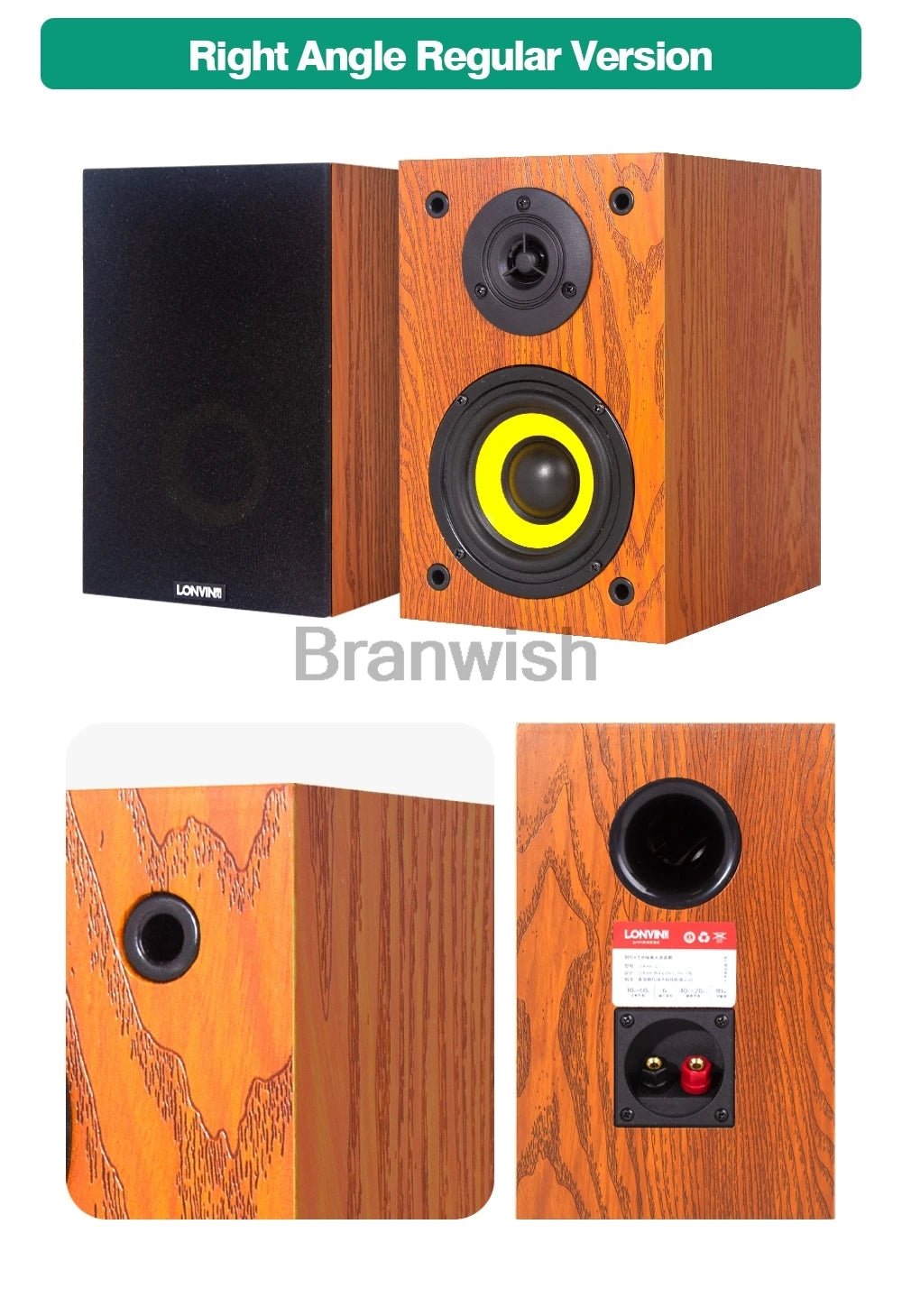 120W High-power High-fidelity Speaker Home HIFI Fever Passive Audio Home Theater Bookshelf Desktop Surround 4 Inch Speakers