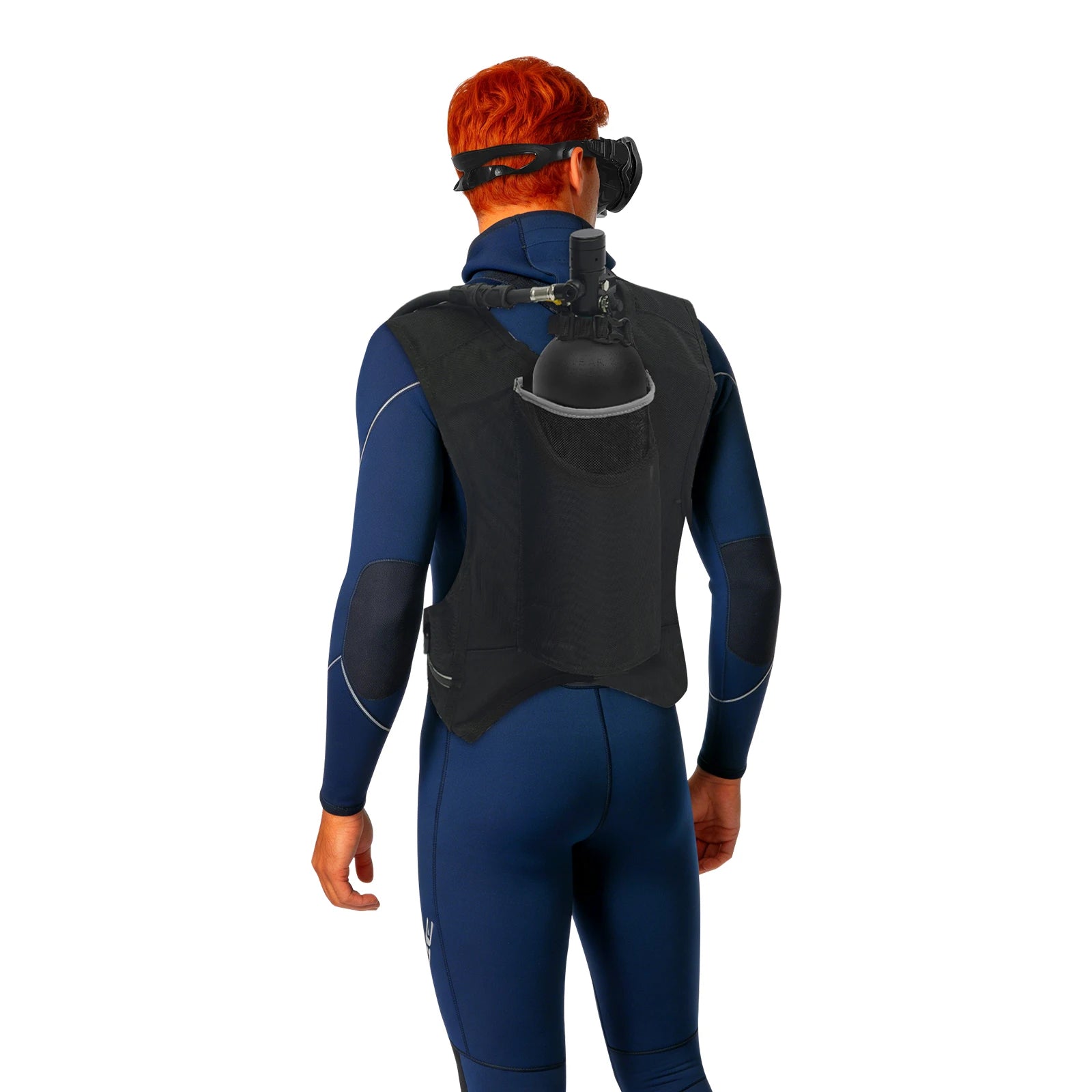 2L 30-50Min Scuba Tank Kit 6061 Aluminium Alloy M18x1.5 Interface Dual-Shoulder Harness Dive Mask 0.53Gal for Shallow Water Snorkeling and Emergency Backup