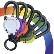 Retractable Heavy Duty Pull Reel Carabiner Multitool Survivalowy Buckle Spring Key Ring Outdoor Sporty Attachment Keychain Tool