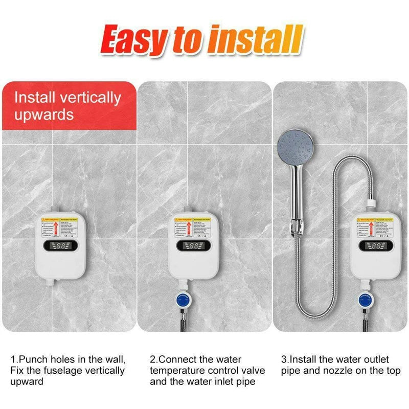 EU/US Plug 3500W Electric Thankless Mini Instant Hot Water Heater 220/110V bathroom Faucet Tap Heating 3 Seconds Instant Heating