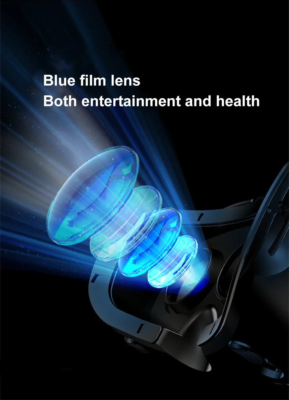 VR Virtual Reality 3D Smart Glasses Stereo Helmet Headset With Remote Controller For IOS Android Smartphones Virtual World 7"