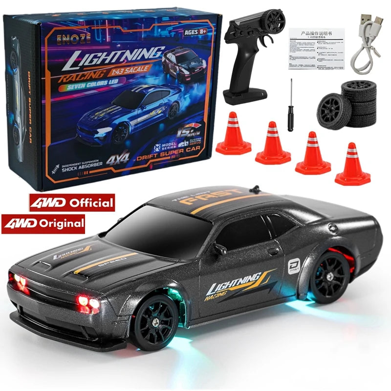 4WD RC Drift Car 1:43 Remote Control Cars Truck 4x4 Racing Drifting 2.4G Radio Mini Vehicle Model Toy Gift for Adults Kids Boys