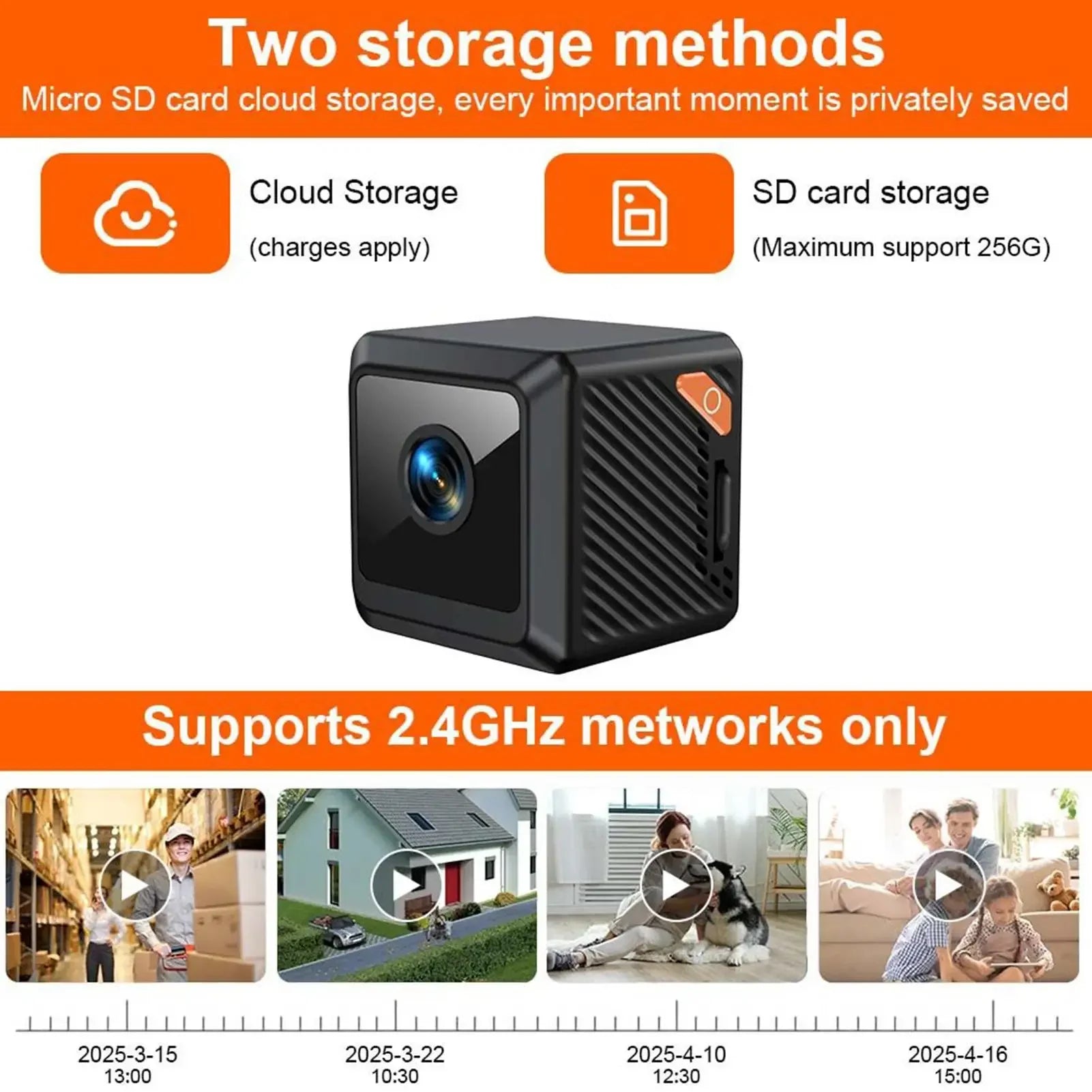 Keep an eye on what matters with this mini wireless 1080P monitor—portable, USB rechargeable, and supports memory card storage. Ideal for bedrooms, gardens, and more!