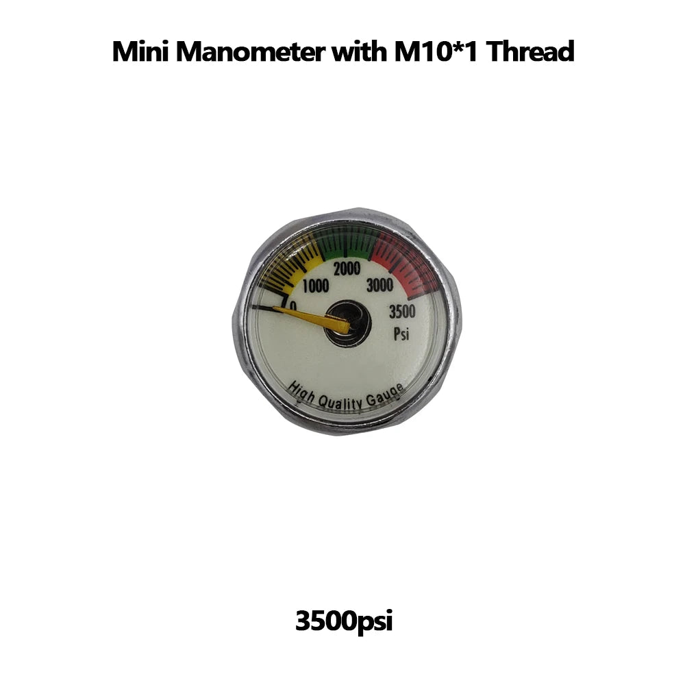 M10*1 HPA Mini Micro Pressure Gauge Manometer Small Profile 600/3500/4000/4500/6000 PSI 250/350 BAR