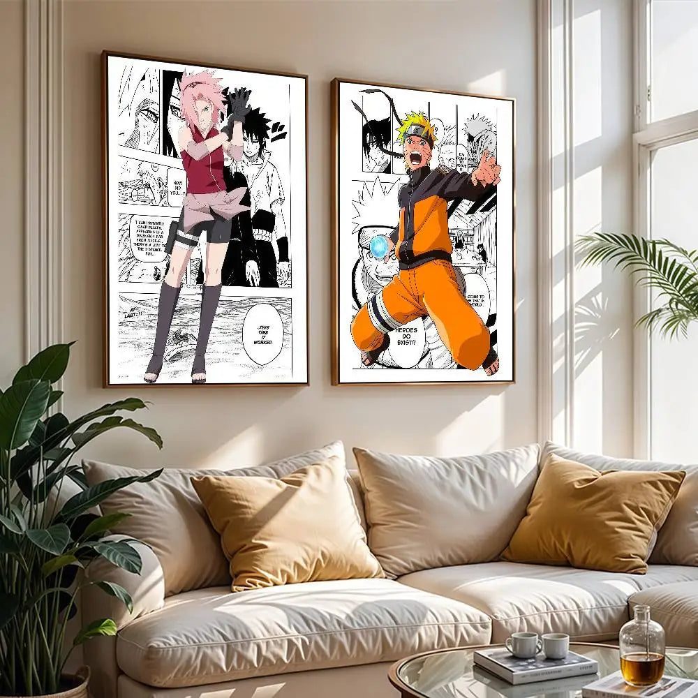 N-NARUTO cool Anime Posters Dormitory Decorations Bedroom And Living Room Wall Murals Souvenirs