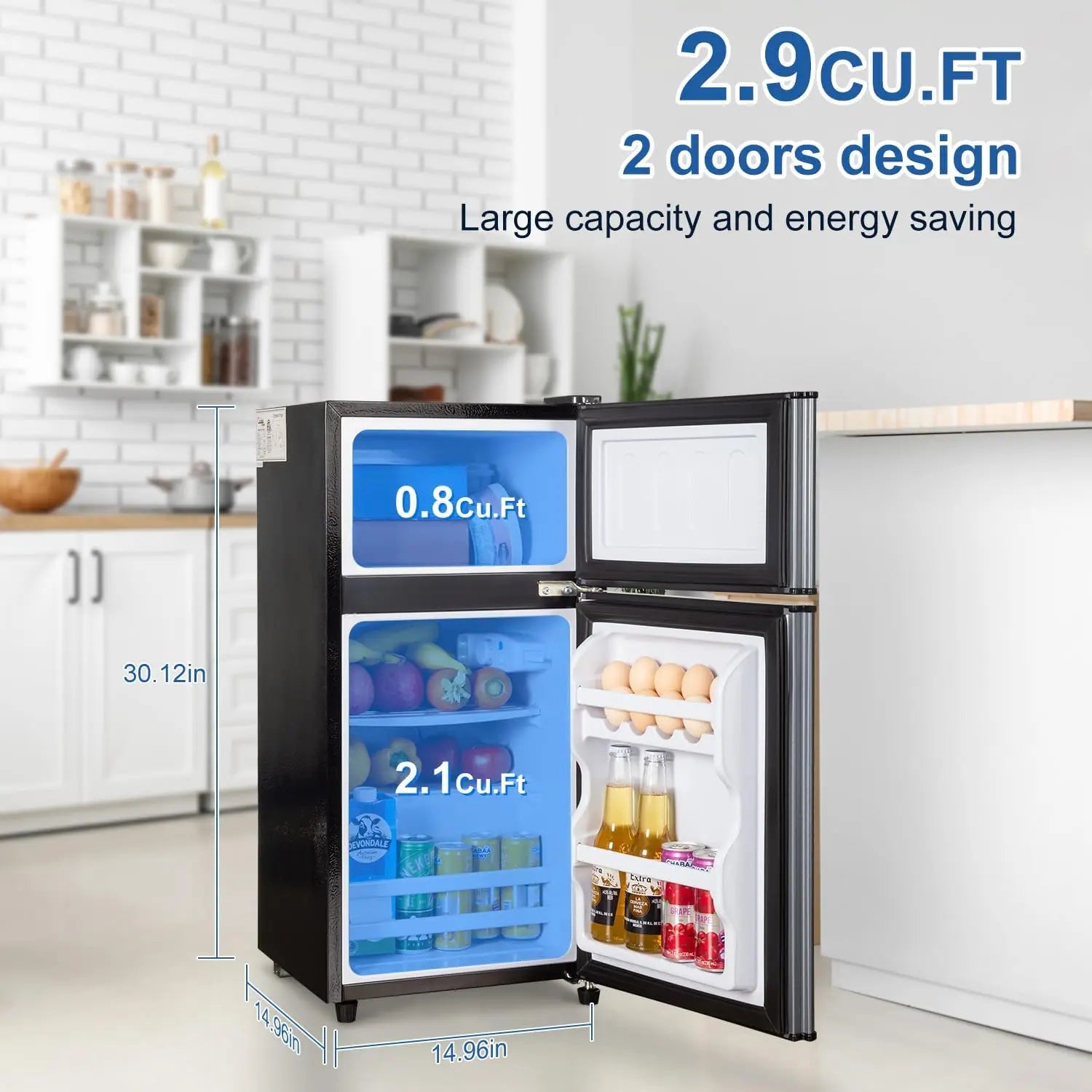 Mini Fridge with Freezer