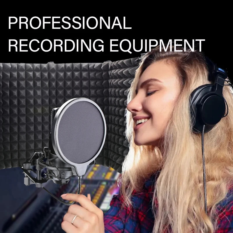 3/5, panel recording spray screen, noise-reducing and sound-absorbing microphone