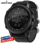 NORTH EDGE APACHE-46 Men's Digital Watch Outdoor Sports Running Swimming WR50M Outdoor Sport Watches Altimeter Barometer Compass